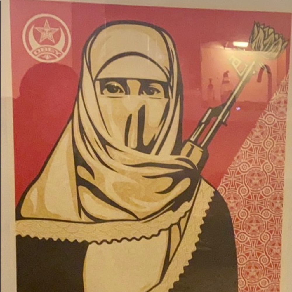 Obey-Shepard Fairey-( Muslim Woman) 36”x24”